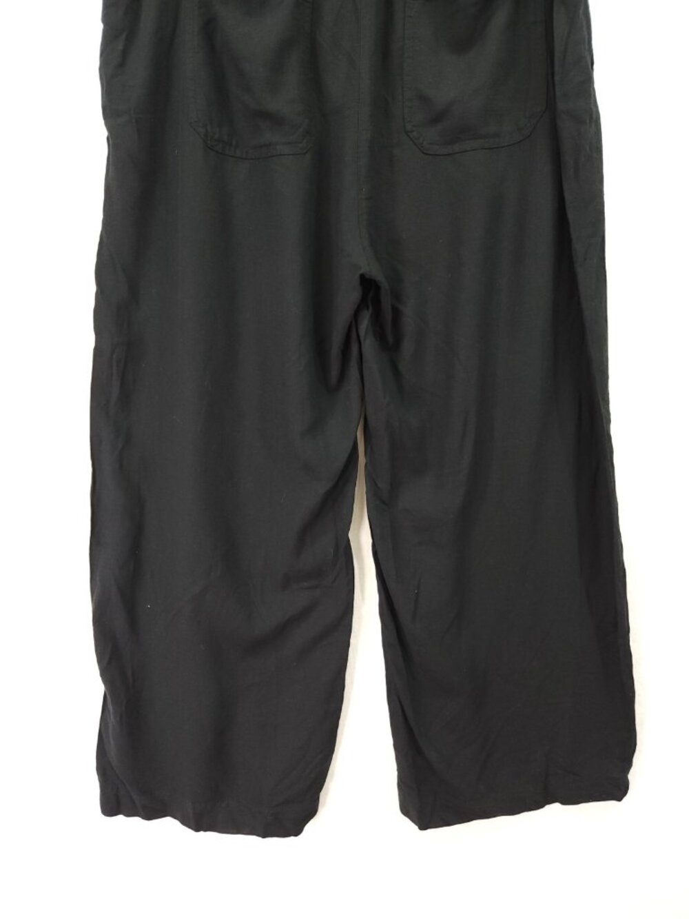 Splendid Pants Womens XL Black Linen Blend Wide Leg Drawstring Elastic Waist - Picture 7 of 14